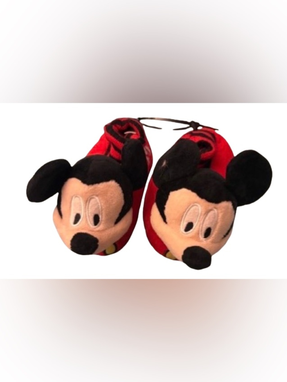 Disney Mickey Mouse Slippers – Kids Size 7–8 Plush
